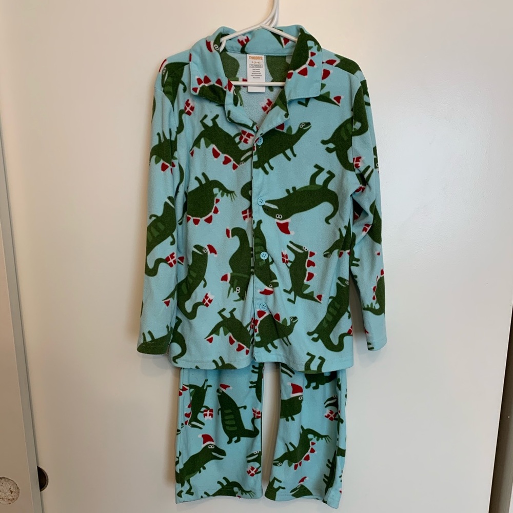 Boys T-Rex Christmas Pajama Set